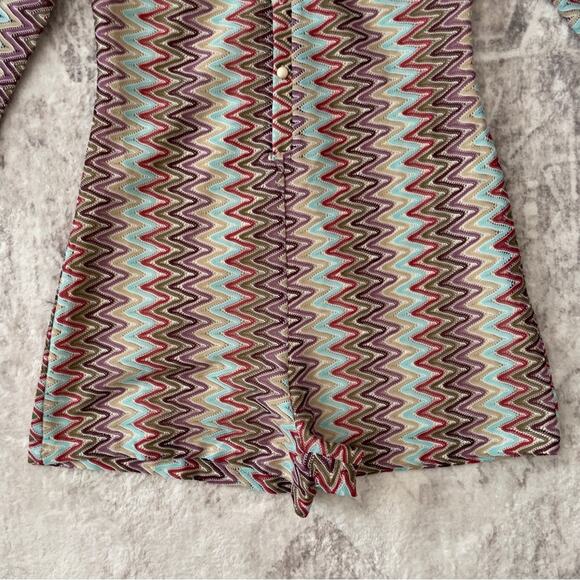 Princess Polly Bell Sleeve Knit Collared Retro Romper Size 4 - Picture 4 of 14